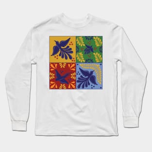 Mexican Talavera Birds Long Sleeve T-Shirt